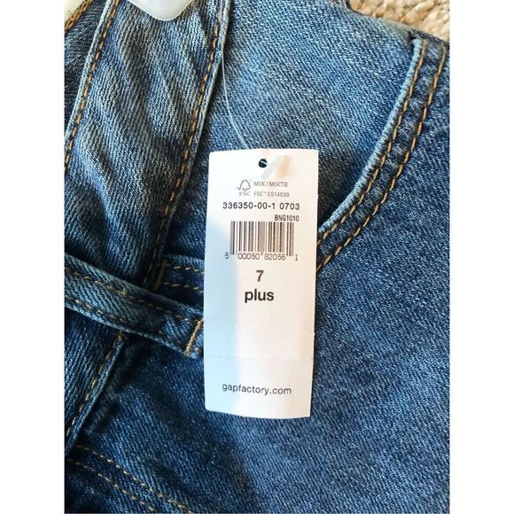 Gap Kids Denim Girls Blue Girlfriend Jeans Size 7  Plus NWT - Picture 3 of 6